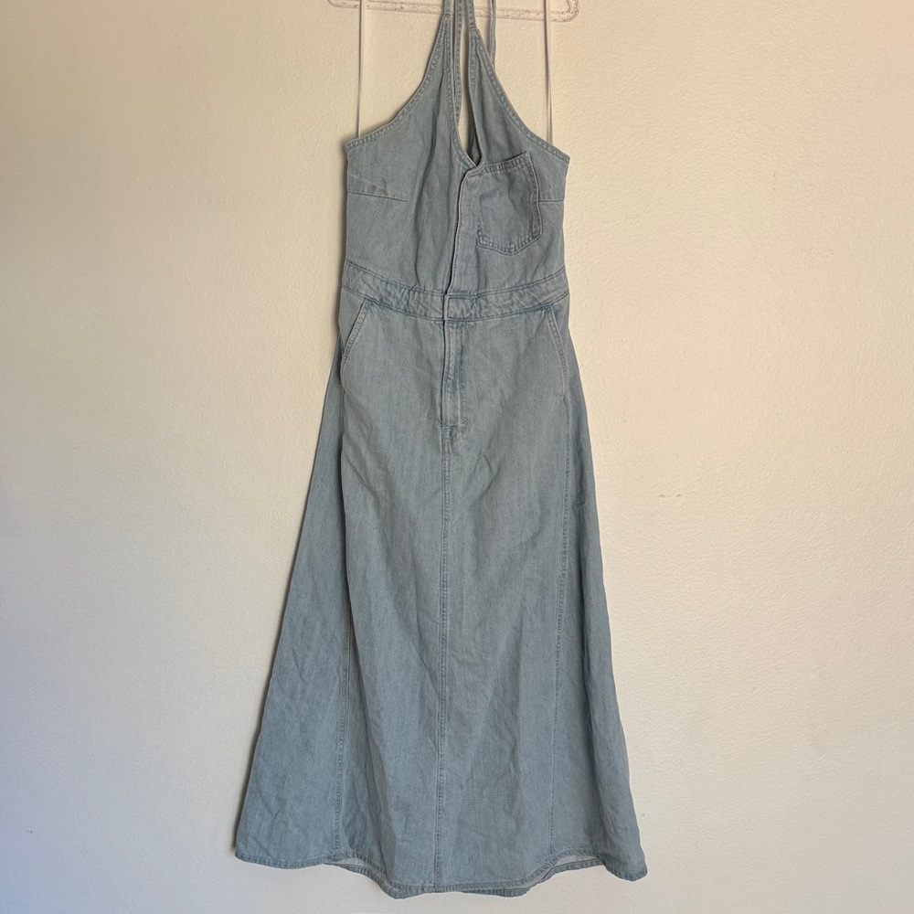 Universal Thread Light Blue Strapless Denim Dress - image 1